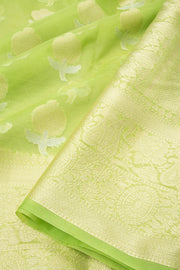 Green Banarasi Organza Saree - Avishya