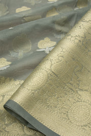 Grey Banarasi Organza Saree - Avishya