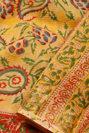 Yellow Anokhi Hand Block Printed Saree - Avishya
