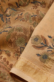 Brown Anokhi Hand Block Printed Saree - Avishya