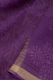 Violet Vanaspathi Hand block Printed Kota Cotton saree - Avishya