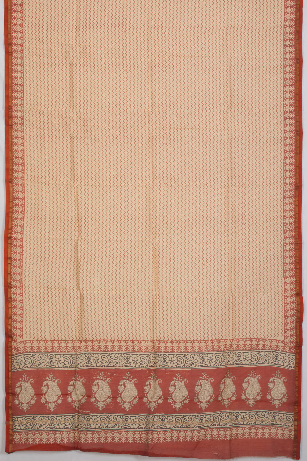 Black Hand Block Printed Silk Cotton 3-Piece Salwar Suit Material - Avishya