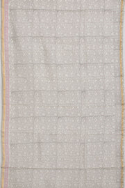 Grey Hand Block Printed Silk Cotton 3-Piece Salwar Suit Material - Avishya