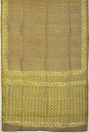 Green Vanaspathi Printed Silk Cotton 3-Piece Salwar Suit Material - Avishya