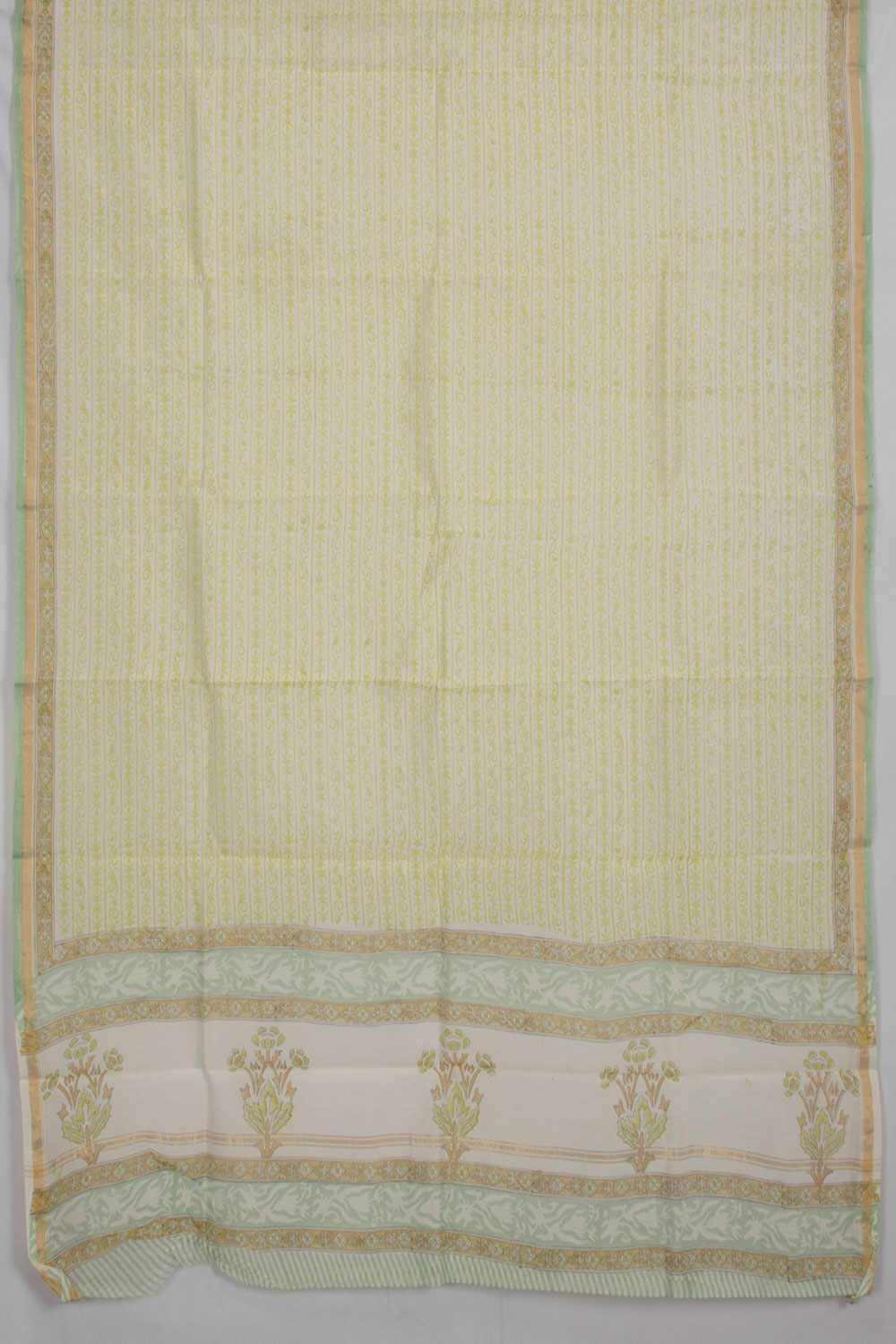 Green Vanaspathi Printed Silk Cotton 3-Piece Salwar Suit Material With Printed Dupatta  - Avishya