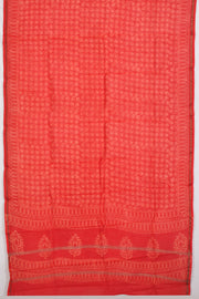 Red Vanaspathi Printed Silk Cotton 3-Piece Salwar Suit Material - Avishya