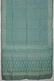 Green Vanaspathi Printed Silk Cotton 3-Piece Salwar Suit Material - Avishya