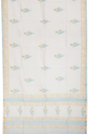 Blue Vanaspathi Printed Silk Cotton 3-Piece Salwar Suit Material  - Avishya