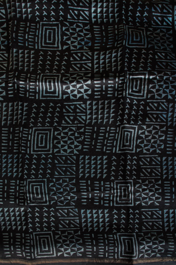 Black Vanaspathi Printed Cotton 3-Piece Salwar Suit Material 10067461