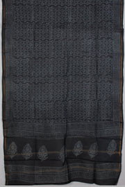 Black Vanaspathi Printed Cotton 3-Piece Salwar Suit Material 10067462