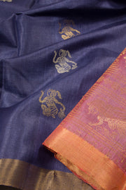 Blue Handloom Kosa silk saree - Avishya