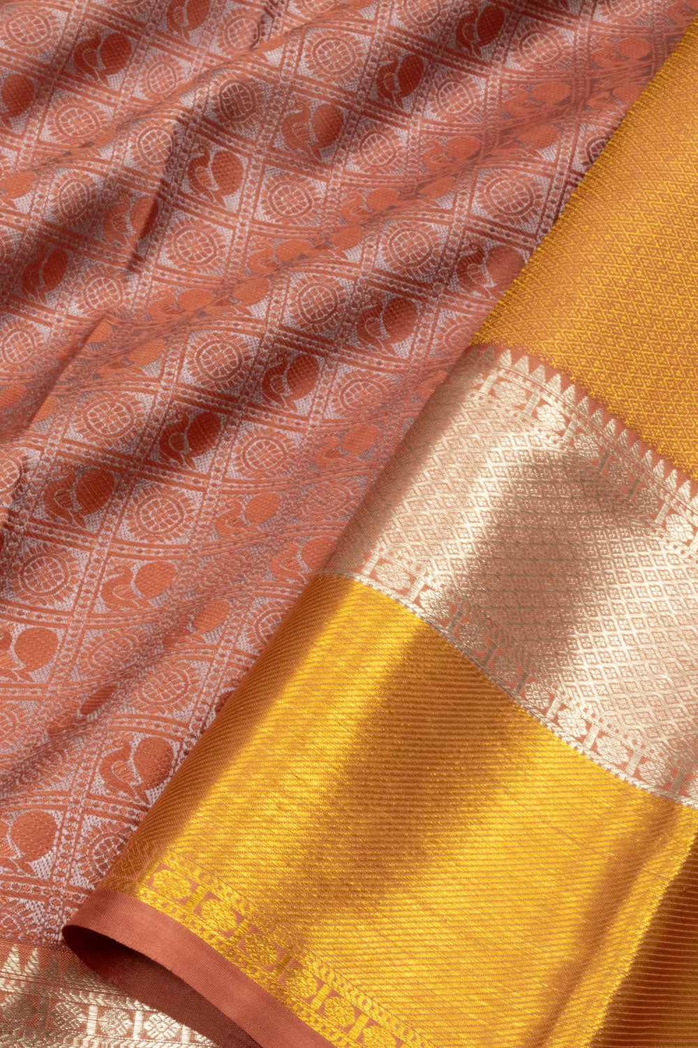 Mauve Threadwork Handloom Kanjivaram Silk Saree - Avishya