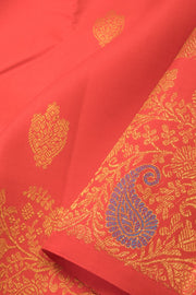 Orange  Bridal Handloom Kanjivaram Silk Saree  - Avishya