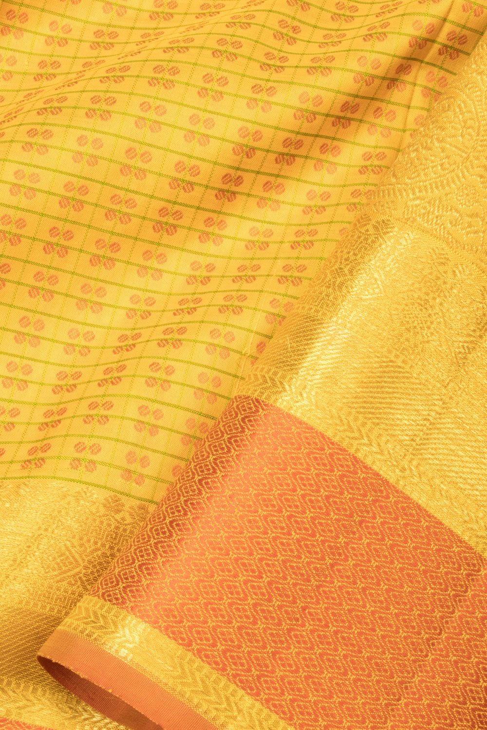 Yellow Bridal Handloom Kanjivaram Silk Saree - Avishya