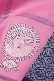 Hot Pink Handloom Kanjivaram silk saree - Avishya