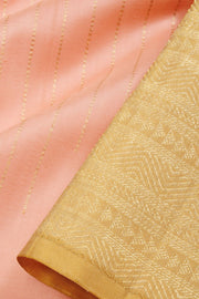 Peach Handloom Kanjivaram silk saree - Avishya