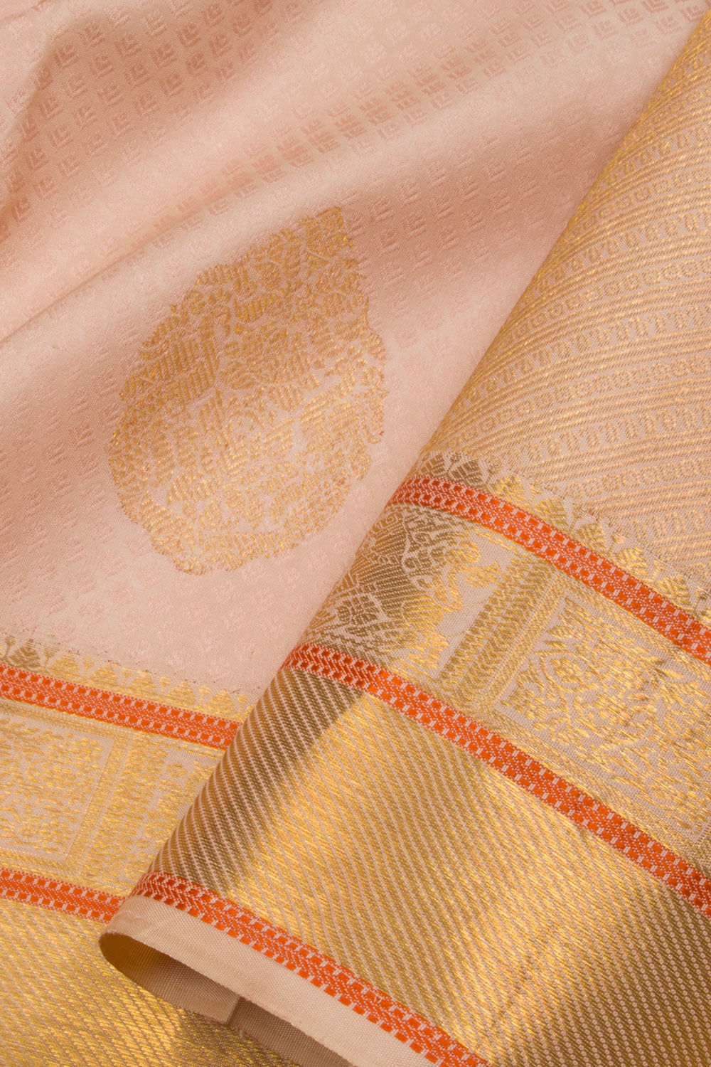 Beige Handloom Kanjivaram silk saree - Avishya