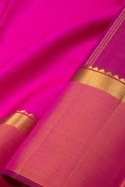 Bright Pink Handloom Kanjivaram silk saree - Avishya