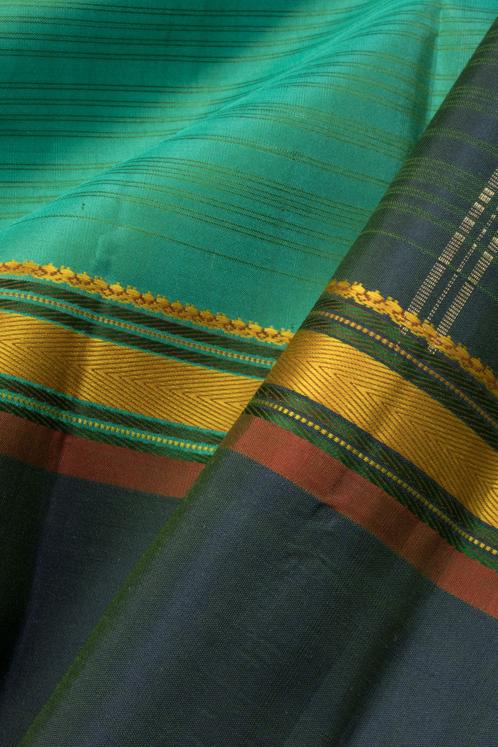 Jade Green Thread Work Kanjivaram Silk Saree - Avishya