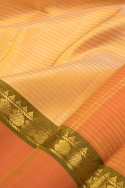 Canary Yellow Handloom Kanjivaram silk saree - Avishya