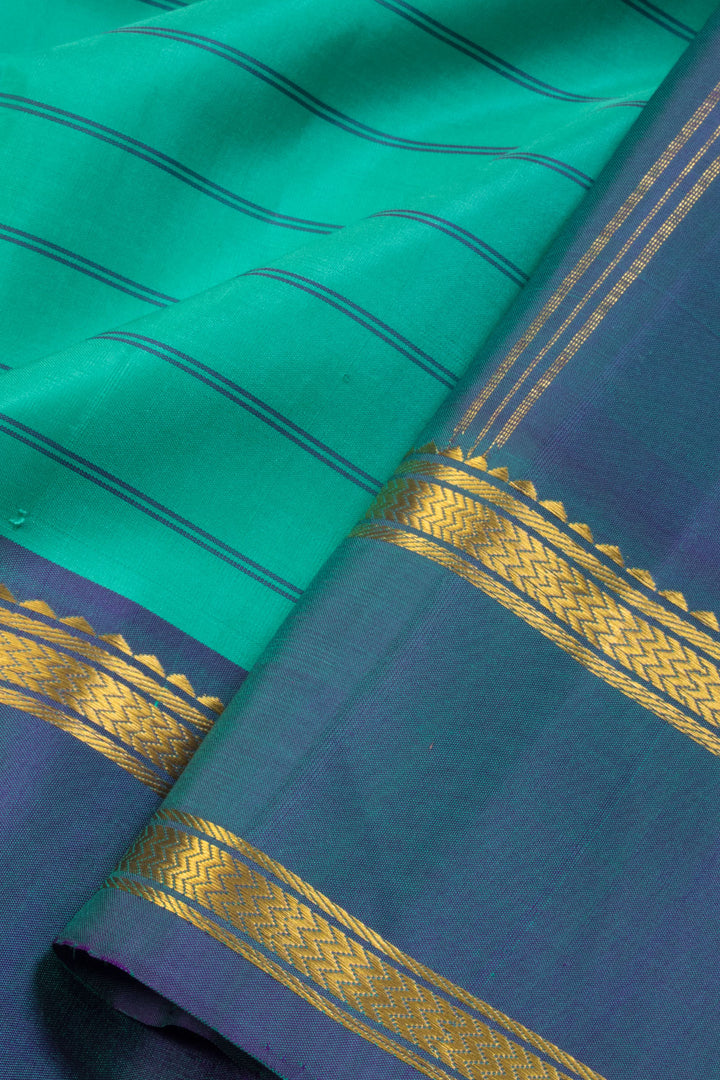 Light sea green Handloom Kanjivaram silk saree - Avishya