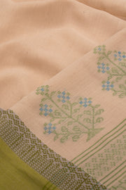 Beige Bengal Cotton Saree - Avishya