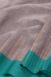 Grey Bengal Cotton Saree - Avishya