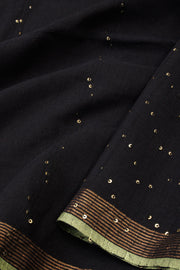 Black Bengal Cotton Saree - Avishya