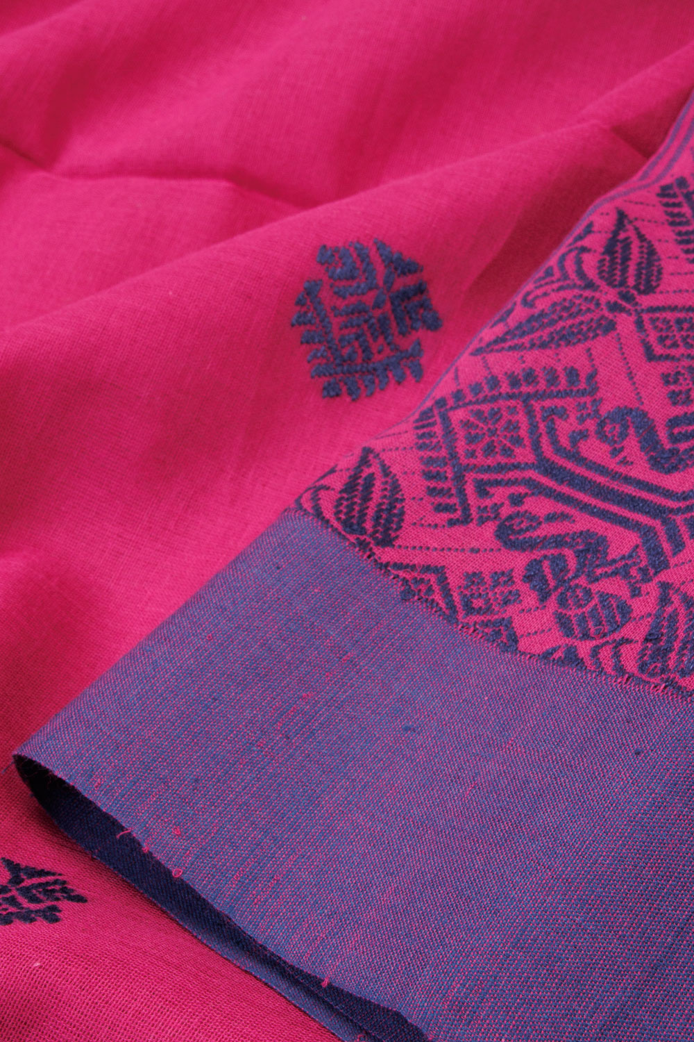 Pink Bengal Cotton Saree - Avishya
