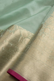 Green Handloom Banarasi Organza Ghat Tissue Saree - Avishya