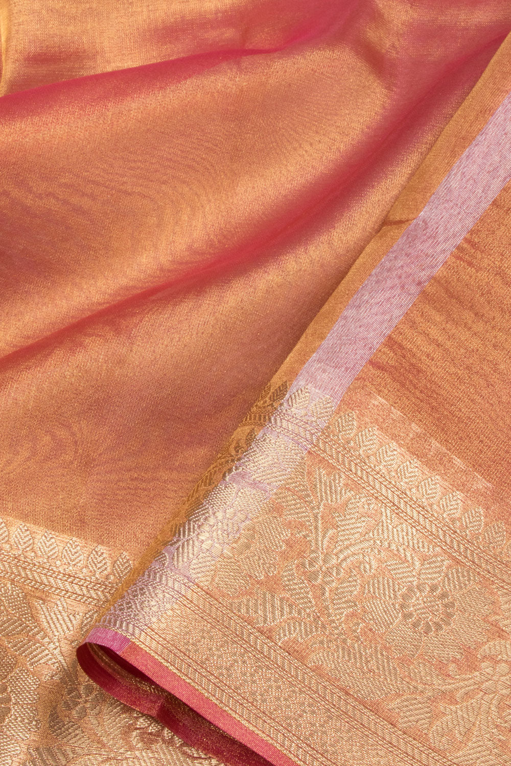 Brown Handloom Banarasi Organza Tissue Ghat Saree - Avishya