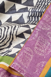 Multicolor Hand Painted Tussar Silk Saree - Avishya