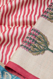 Multicolor Hand Painted Tussar Silk Saree - Avishya