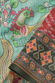 Printed Malai Cotton Kalamkari Saree - Avishya