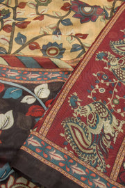 Printed Malai Cotton Kalamkari Saree - Avishya