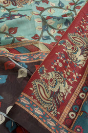 Printed Malai Cotton Kalamkari Saree - Avishya