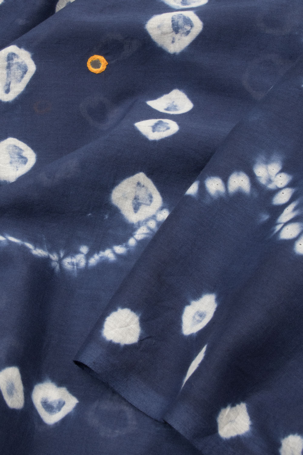 Blue Shibori Printed Mulmul Cotton Saree - Avishya