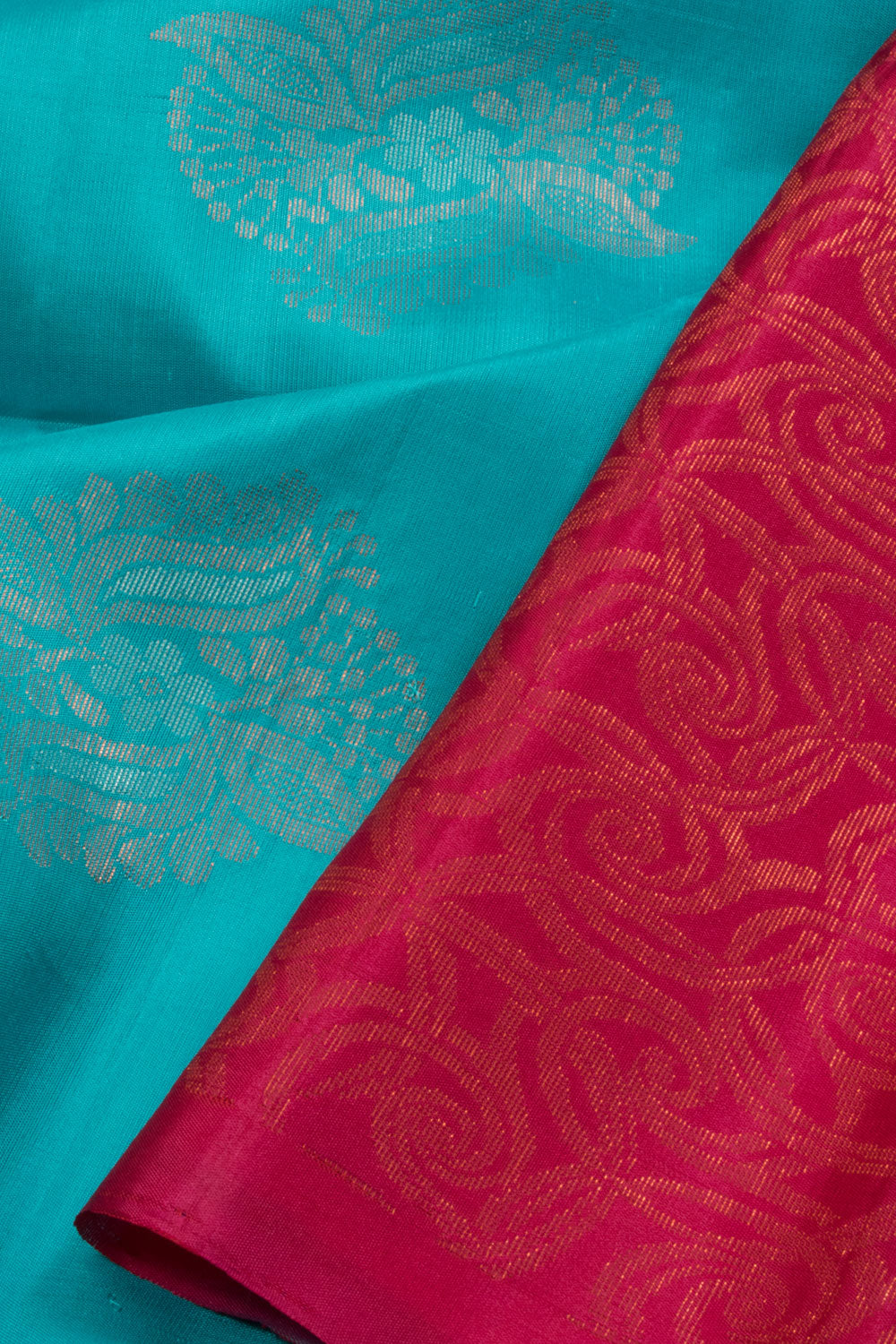 Turquoise Blue Kanjivaram Soft Silk Saree - Avishya