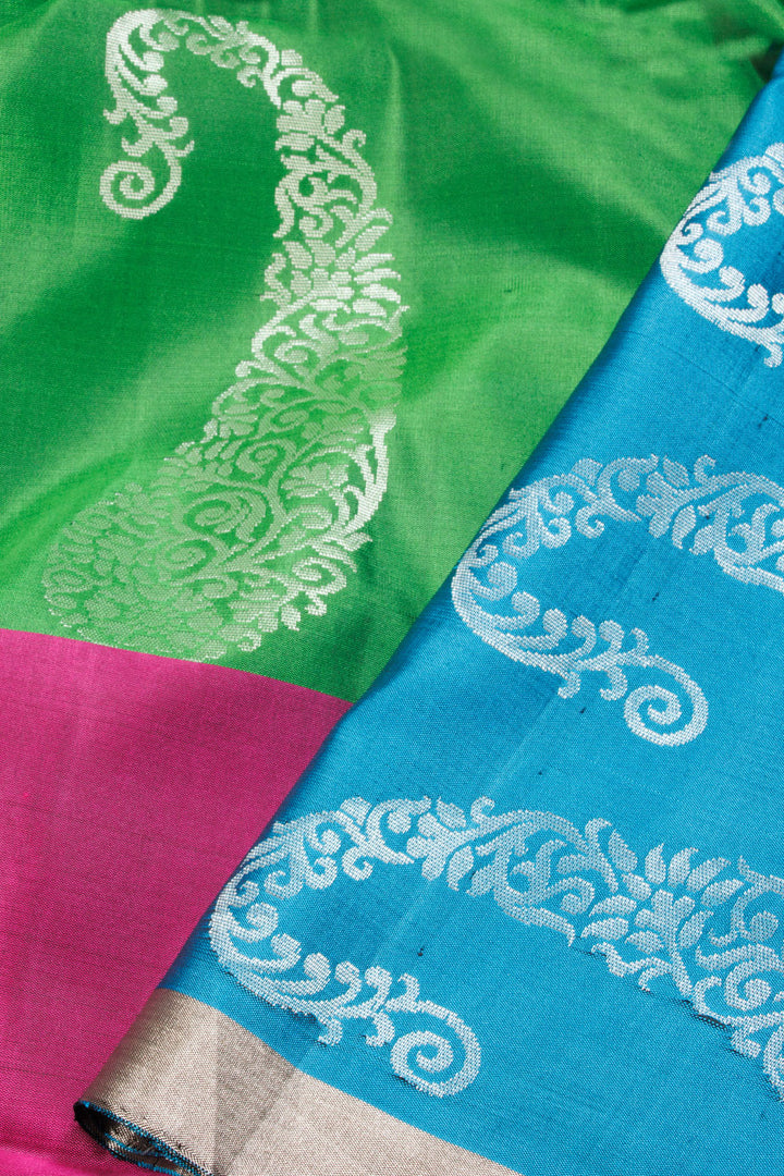 Green Muppagam  Kanjivaram Soft Silk Saree 
