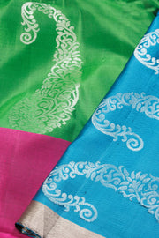 Green Muppagam  Kanjivaram Soft Silk Saree 