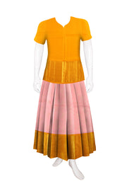 Universal Size Pure Zari Kanchi Pattu Pavadai Material - Avishya