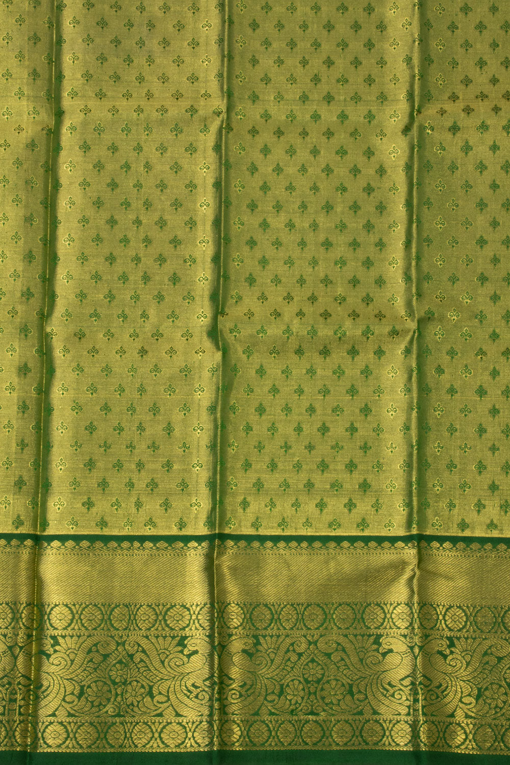 Pastel Yellow Kanjivaram Pattu Pavadai Material -Avishya