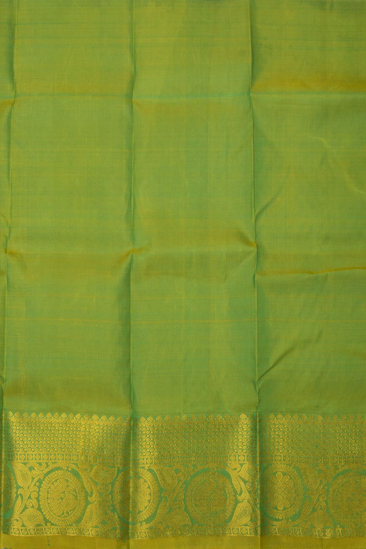 Green Kanjivaram Pattu Pavadai Material -Avishya