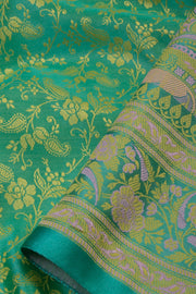 Green Handloom Himroo Silk Saree - Avishya