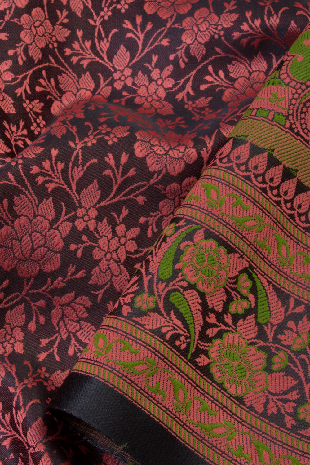 Brown Handloom Himroo Silk Saree - Avishya