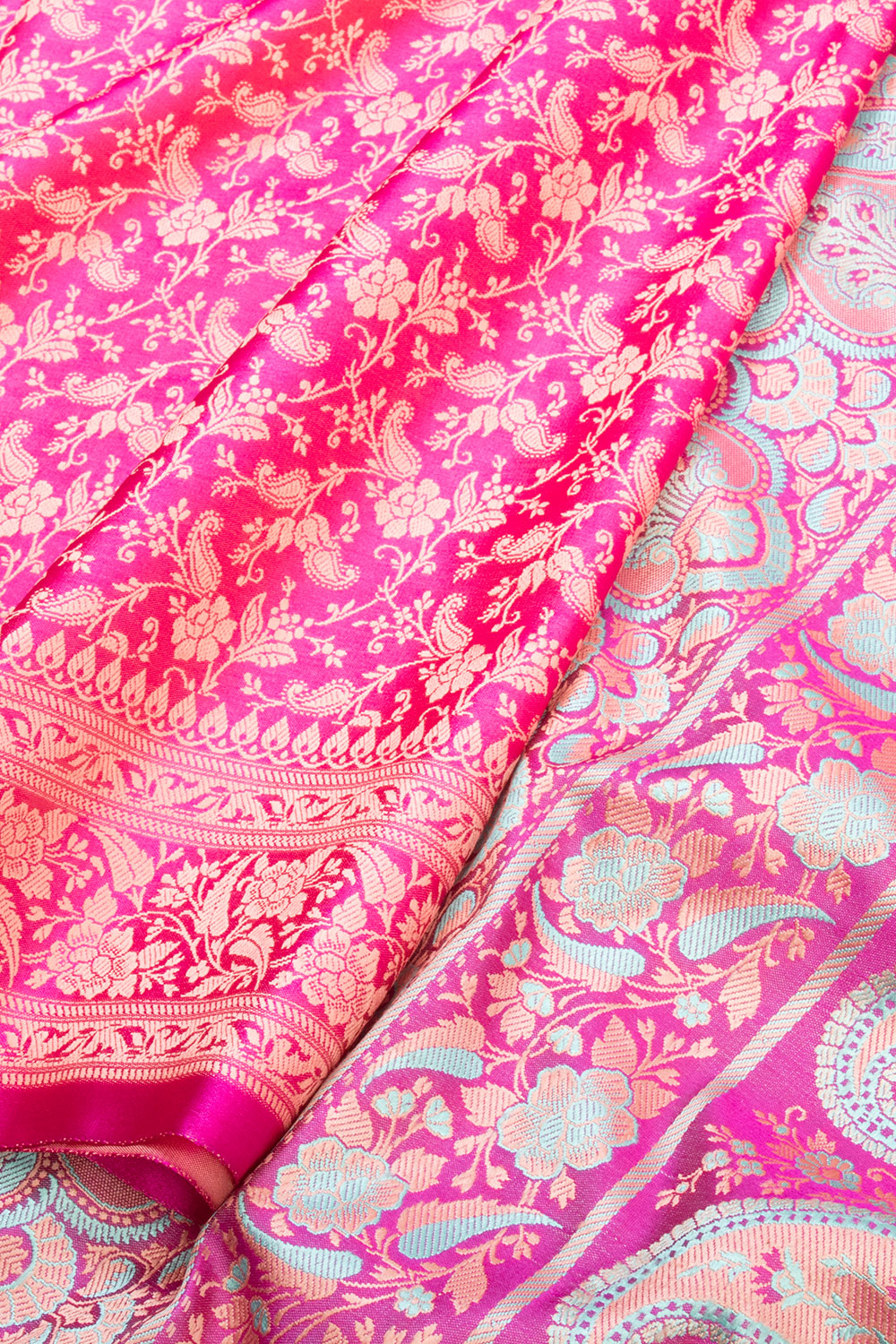 Pink Handloom Himroo Silk Saree - Avishya