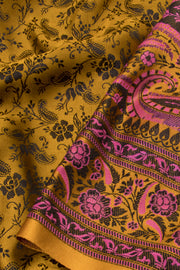 Mustard Handloom Himroo Silk Saree - Avishya