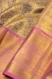 Pure Tissue Silk Bridal Jacquard Korvai Kanjivaram Saree - Avishya