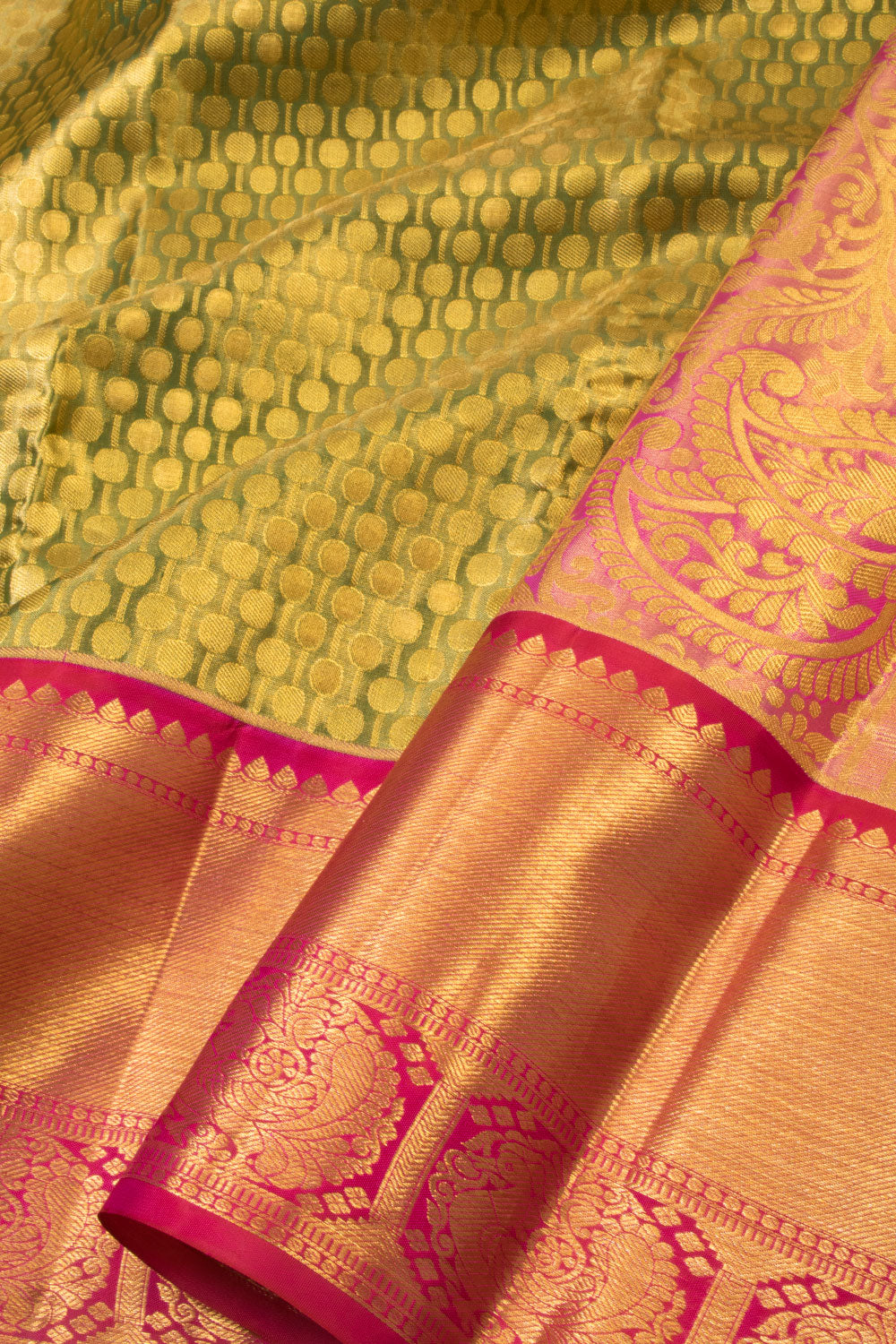 Pure Tissue Silk Bridal Jacquard Kanjivaram Saree - Avishya