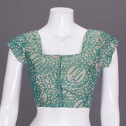 Blue Handcrafted Tussar Silk Blouse - Avishya